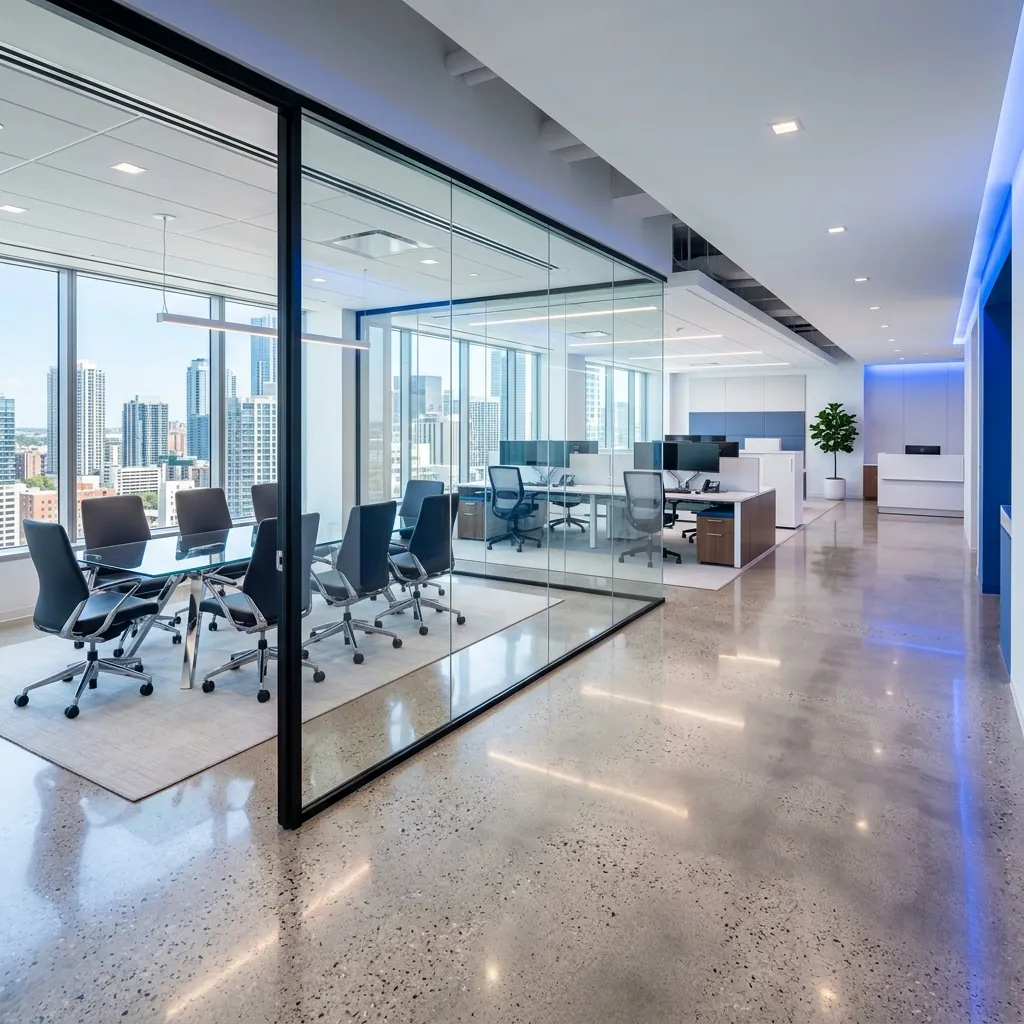 Clean modern commercial office space